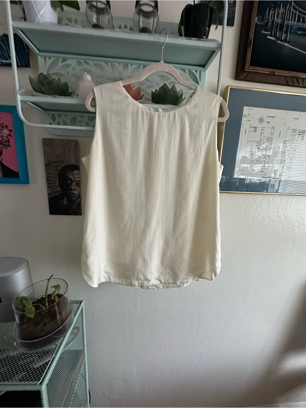 Citizen’s Mark Cream Sleeveless Silk-Feel Camisole